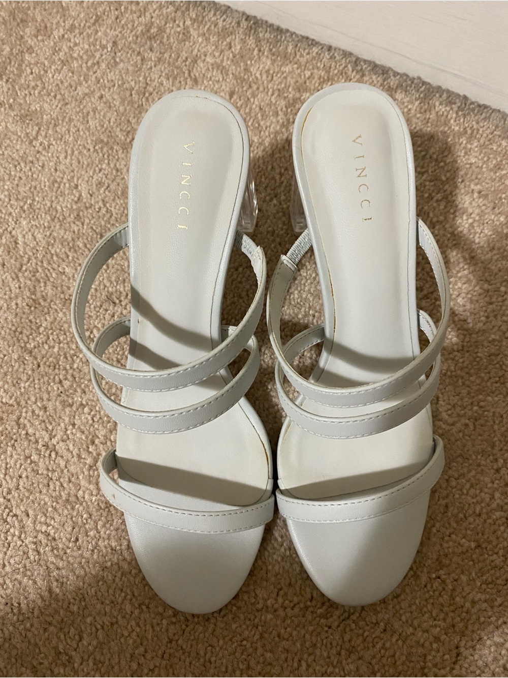 Vincci Grey Strappy Slide Sandals